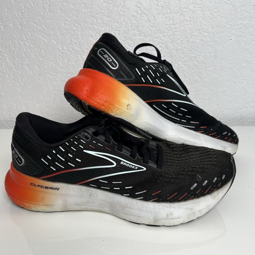 Brooks Glycerin 20 Women's Size 10 B Black Orange Running Shoes 1203691B045 - Picture 6 of 8
